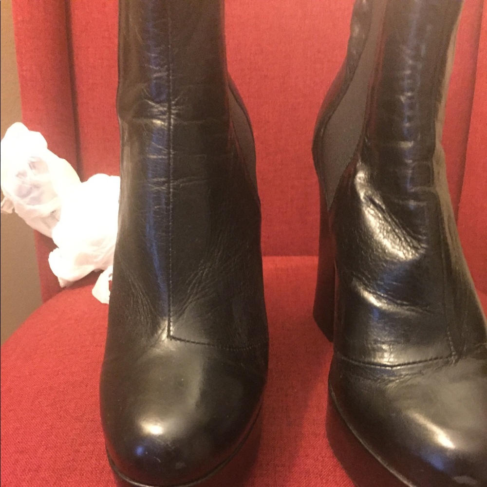 Shelly London leather platform booties